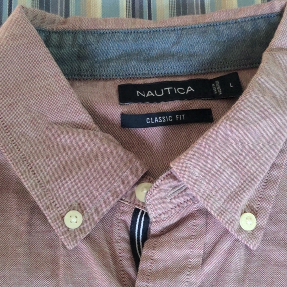 Nautica Classic Fit Shirt Size Large - Picture 4 of 7